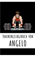 Trainingstagebuch von Angelo: Personalisierter Tagesplaner für dein Fitness- und Krafttraing im Fitnessstudio oder Zuhause