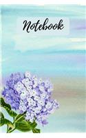 Notebook: Cute Flower Watercolor Art Notebook / Journal / Diary (Lined - 6" x 9" - 120 pages)