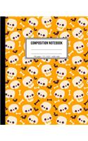 Composition Notebook: Halloween Pattern Wide Ruled Notebook