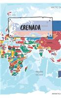 Grenada: Dotted Travel Diary Notebook or Journey Dotted Grid Journal - Holiday Trip Pocketbook for Men and Women with Dots