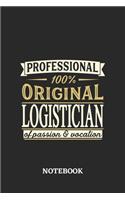 Professional Original Logistician Notebook of Passion and Vocation: 6x9 inches - 110 dotgrid pages - Perfect Office Job Utility - Gift, Present Idea