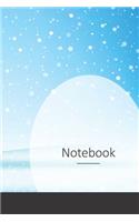 Notebook: Antecedentes De Invierno, Nieve, La Navidad, Blanca Cuaderno / Diario / Libro de escritura / Notas - 6 x 9 pulgadas (15.24 x 22.86 cm), 150 páginas,