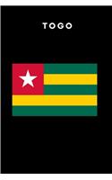 Togo: Country Flag A5 Notebook to write in with 120 pages