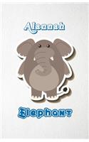 Alannah Elephant A5 Lined Notebook 110 Pages