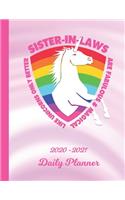 Daily Planner: Sister In Law Pink 1 Year Organizer (12 Months) - 2020 - 2021 Planning - Appointment Calendar Schedule - 365 Pages for Planning - January 20 - Decem