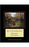 Apes in the Orange Grove: Rousseau Cross Stitch Pattern