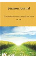Sermon Journal: Bible Study/Church Sermon Notebook/Journal (6x9) 100 Pages