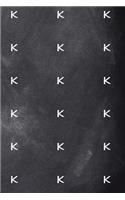 Monogram K Pattern 2019 Daily Planner Monogram K Chalkboard 384 Pages