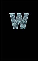 W: Decorative Monogram Notebook