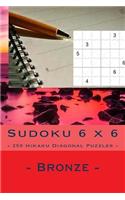 Sudoku 6 x 6 - 250 Hikaku Diagonal Puzzles - Bronze
