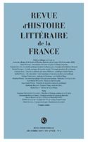 Revue d'Histoire Litteraire de la France