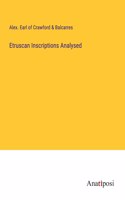 Etruscan Inscriptions Analysed