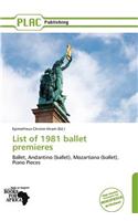 List of 1981 Ballet Premieres