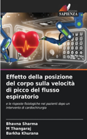 Effetto della posizione del corpo sulla velocità di picco del flusso espiratorio