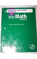 Holt Mathematics: Homework and Practice Workbook Course 3