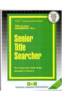 Senior Title Searcher: Passbooks Study Guide