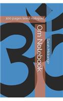 Om Notebook: 100 pages lined notepad