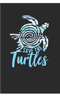 Save The Turtles: Dotted Bullet Notebook - Gift For Turtle Fans