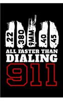 .22 .380 9mm .40 .45 All Faster Than Dialing 911