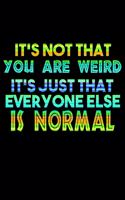 It's Not That You Are Weird It's Just That Everyone Else Is Normal