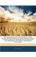 Considerations On the Choice of Public Rulers