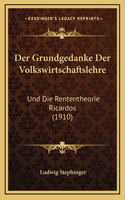 Der Grundgedanke Der Volkswirtschaftslehre
