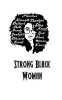 Strong Black Woman: 200 lined Notebook pages (8.5x11 inches)