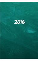 2016: Kalender/Terminplaner 1 Woche auf 2 Seiten, Format ca. A5, Cover Schultafel(5 Kalender/Terminplaner Volume)