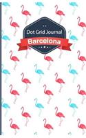 Cuaderno de malla de puntos - Flamencos: Tapa blanda, 14x21cm, 130 páginas(8 Barcelona)