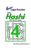 Brainy's Logic Puzzles Easy Hashi #4: 200 10x10 Puzzles