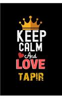 Keep Calm And Love tapir Notebook - tapir Funny Gift: Lined Notebook / Journal Gift, 120 Pages, 6x9, Soft Cover, Matte Finish