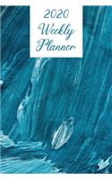 2020 Weekly Planner: Ocean Blue Abstract Art Academic Weekly Planner 2020, Planner Organizer for Art School Students & Teachers