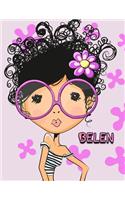 Belen: Sweet Sprinkled with Sassy Book Personalized with Name. This Blank Lined Book with 105 Pages to Write in can be used as a Journal or Notebook and Ma