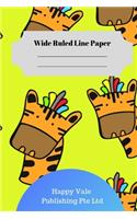 Cute Giraffe Theme Wide Ruled Line Paper