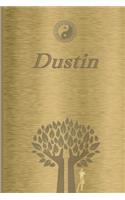 Dustin: Personalized Name Journal/Notebook for Men - Masculine Metal-look Cover with Lined Writing Pages