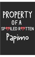 Property Of A Spoiled Rotten Papimo: Lined Journal, 120 Pages, 6 x 9, Papimo Dog Gift Idea, Black Matte Finish (Property Of A Spoiled Rotten Papimo Journal)