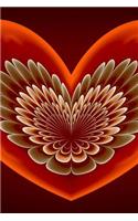Cute Fractal Heart Journal: Take Notes, Write Down Memories in this 150 Page Lined Journal