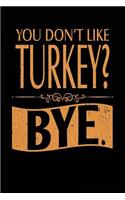 You Don't Like Turkey? Bye.: Lined Travel Notebook Journal