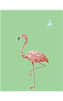 Notebook: Flamingo cover and Dot pages, Extra large (8.5 x 11) inches, 110 pages, notebooks and journals