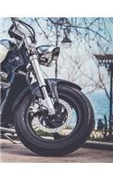 Motorcycle Notebook Large Size 8.5 x 11 Ruled 150 Pages