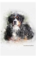 Bernese Mountain Dog Notebook: Stunning Hand Painted Watercolor Journal