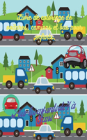 Livre de coloriage de voitures, camions et bus pour enfants