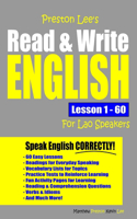Preston Lee's Read & Write English Lesson 1 - 60 For Lao Speakers