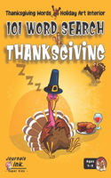 Thanksgiving Word Search Book for Kids Ages 4-8