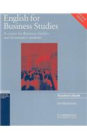 English for Business Studies Teacher's book