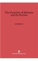 The Function of Mimesis and Its Decline