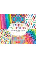 Rainbow Watercolors Gift Wrapping Papers - 6 sheets