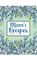 Mom's Recipes Blue Flower Edition