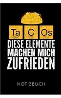 Tacos Diese Elemente Machen Mich Zufrieden Notizbuch: Schöne Geschenkidee Für Chemiker Und Chemielehrer - Notizbuch Journal Tagebuch Skizzenbuch Schreibheft - 120 Karierte Seiten - Format 6x9 Din A5 - S