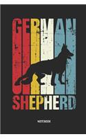 German Shepherd Notebook: Retro Blank Lined German Shepherd Journal - Great Accessories & 70s Gift Idea for German Shepherd Owner & Lover.